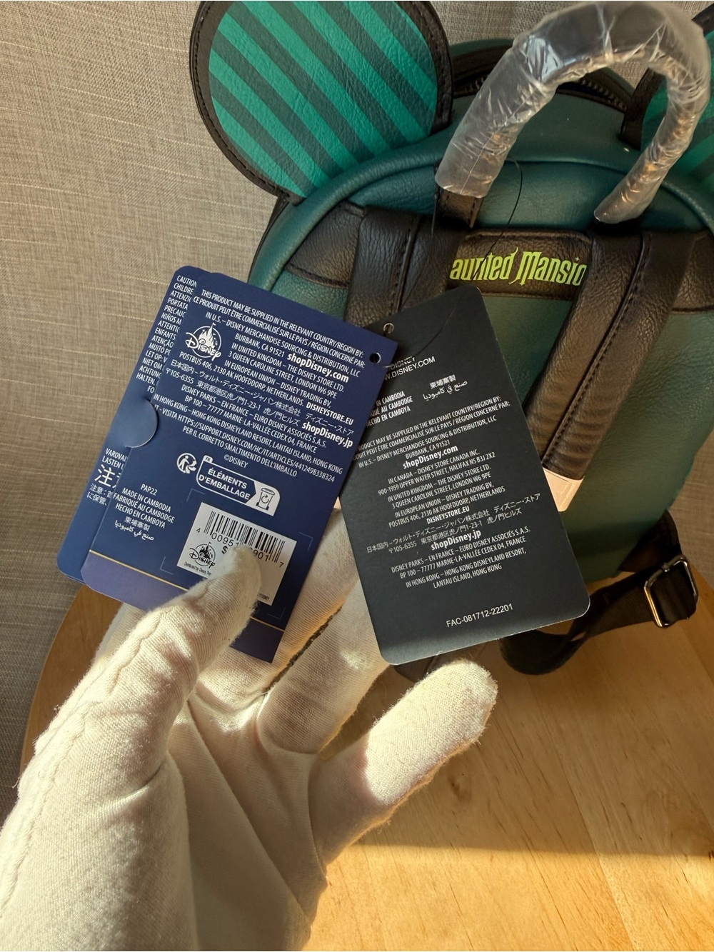 Loungefly Disney Parks Mickey Mouse The Main Attraction Haunted Mansion Backpack - Picture 10 of 16